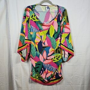 Trina Turk Swim Cover Up Hawaiian Floral Print Small